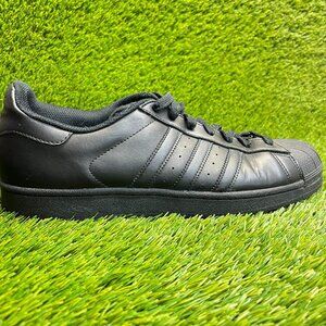 Adidas Superstar Foundation Mens Size 11.5 Black Athletic Leather Shoes Sneakers
